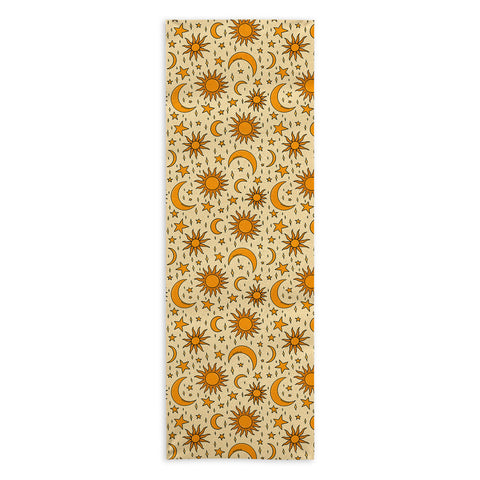 Doodle By Meg Vintage Sun and Star Print Yoga Towel