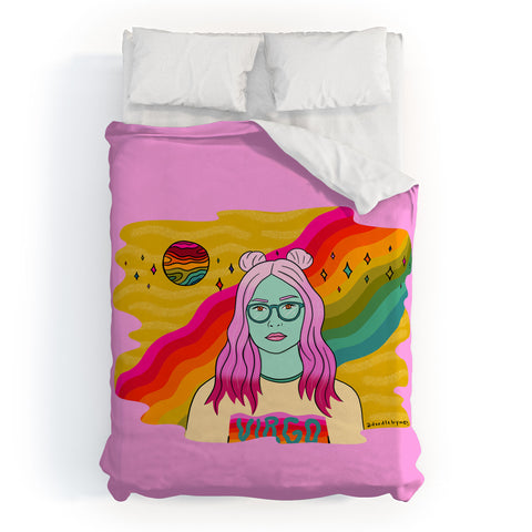 Doodle By Meg Virgo Babe Duvet Cover