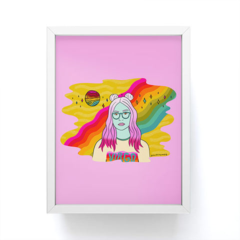 Doodle By Meg Virgo Babe Framed Mini Art Print