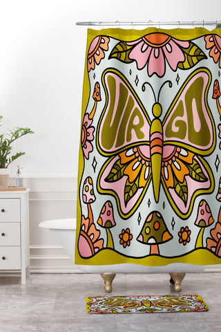 Doodle By Meg Virgo Butterfly Shower Curtain And Mat