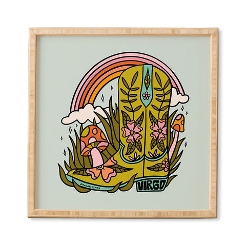 Doodle By Meg Virgo Cowboy Boot Framed Wall Art