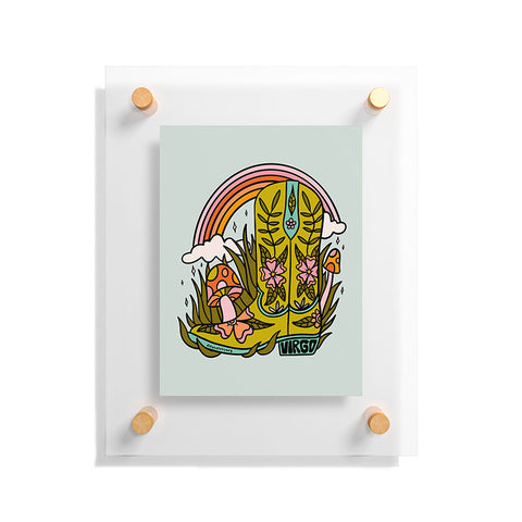 Doodle By Meg Virgo Cowboy Boot Floating Acrylic Print