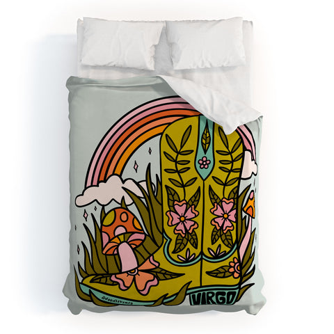 Doodle By Meg Virgo Cowboy Boot Duvet Cover
