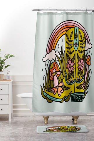 Doodle By Meg Virgo Cowboy Boot Shower Curtain And Mat
