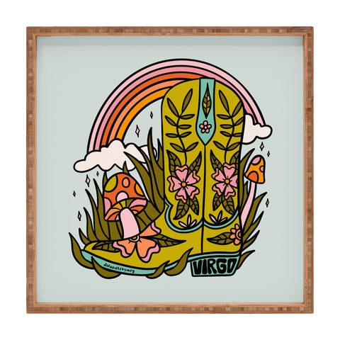 Doodle By Meg Virgo Cowboy Boot Square Tray