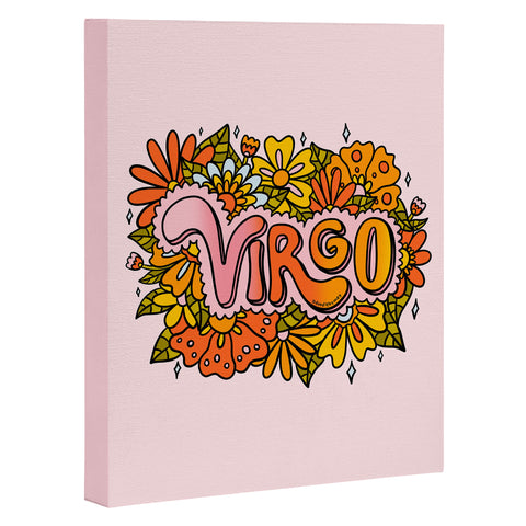 Doodle By Meg Virgo Flowers Art Canvas