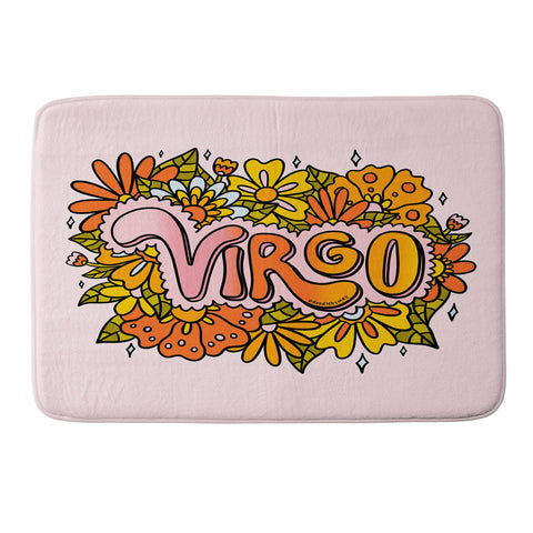 Doodle By Meg Virgo Flowers Memory Foam Bath Mat