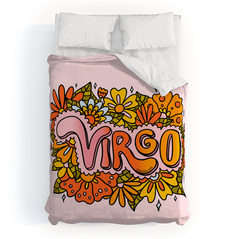 Doodle By Meg Virgo Flowers Duvet Cover