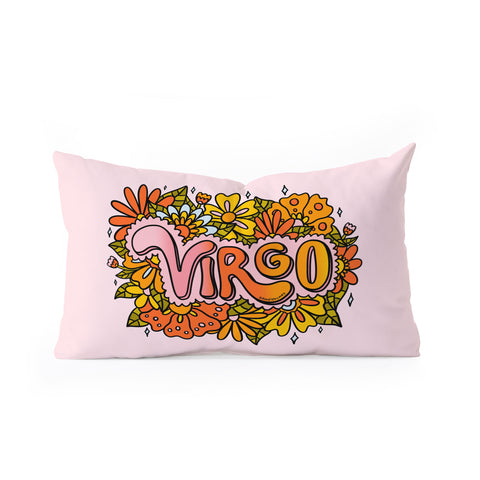 Doodle By Meg Virgo Flowers Oblong Throw Pillow