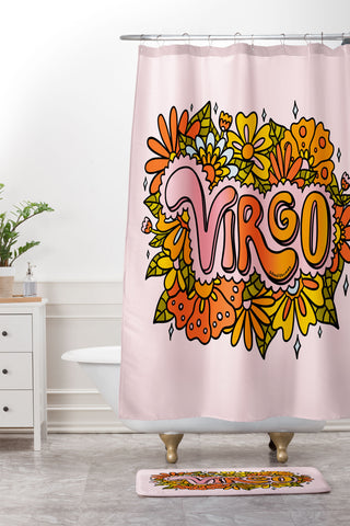Doodle By Meg Virgo Flowers Shower Curtain And Mat