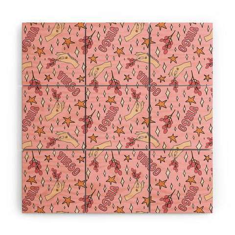 Doodle By Meg Virgo Lychee Print Wood Wall Mural