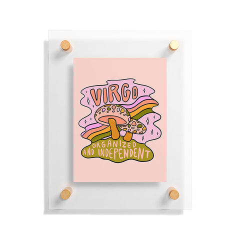Doodle By Meg Virgo Mushroom Floating Acrylic Print