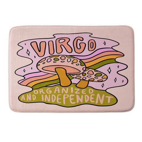 Doodle By Meg Virgo Mushroom Memory Foam Bath Mat