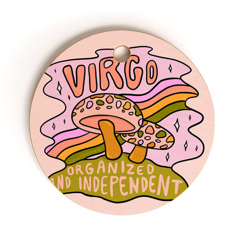 Doodle By Meg Virgo Mushroom Cutting Board Round