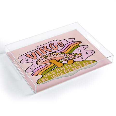 Doodle By Meg Virgo Mushroom Acrylic Tray