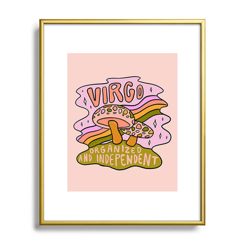 Doodle By Meg Virgo Mushroom Metal Framed Art Print