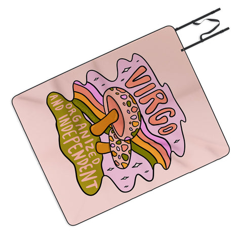 Doodle By Meg Virgo Mushroom Picnic Blanket