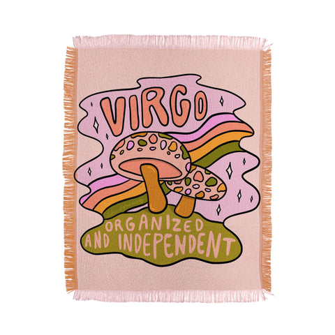 Doodle By Meg Virgo Mushroom Throw Blanket