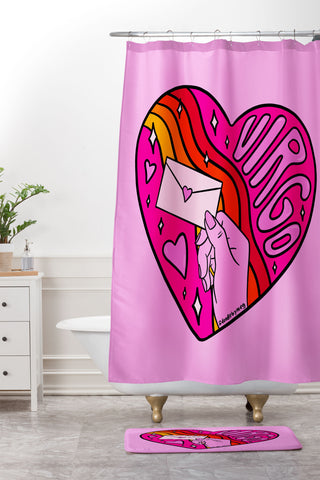 Doodle By Meg Virgo Valentine Shower Curtain And Mat