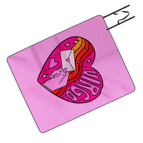 Doodle By Meg Virgo Valentine Picnic Blanket