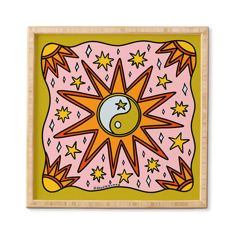 Doodle By Meg Yin Yang Sun Framed Wall Art