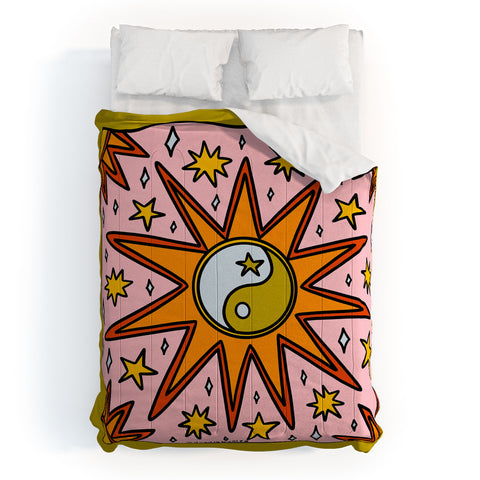 Doodle By Meg Yin Yang Sun Comforter