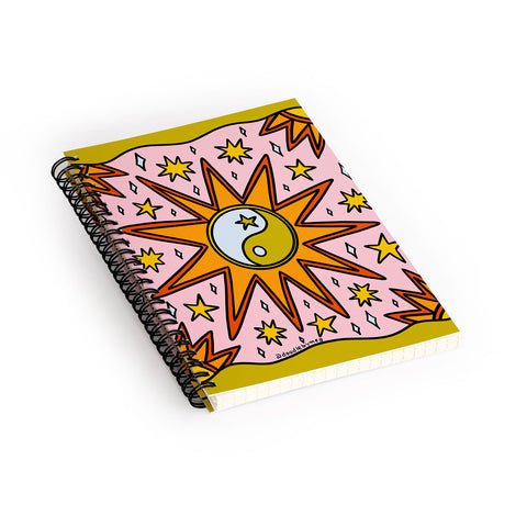 Doodle By Meg Yin Yang Sun Spiral Notebook