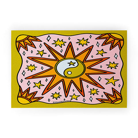 Doodle By Meg Yin Yang Sun Welcome Mat