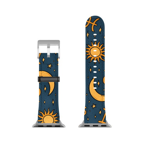 Doodle By Meg Zodiac Sun Star Print Navy Apple Watch Band