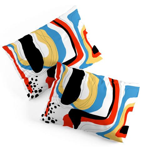 DorisciciArt Abstract color shape Pillow Shams