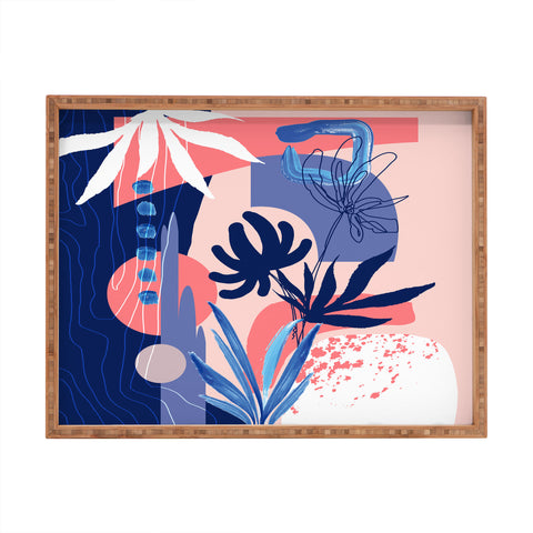 DorisciciArt abstract plants Rectangular Tray