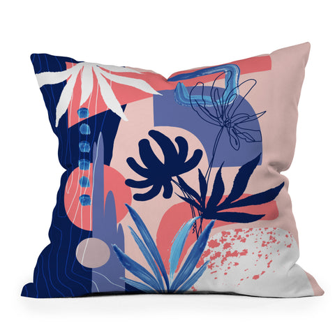 DorisciciArt abstract plants Throw Pillow
