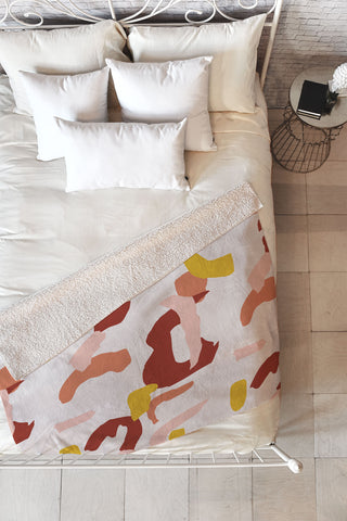 DorisciciArt Abstract shapes I Fleece Throw Blanket