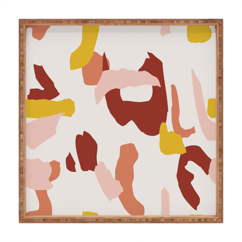 DorisciciArt Abstract shapes I Square Tray