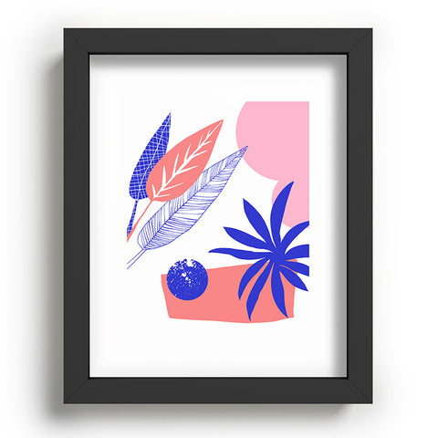 DorisciciArt Blue and pink Recessed Framing Rectangle