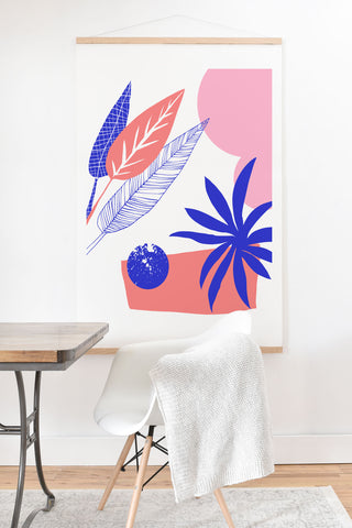 DorisciciArt Blue and pink Art Print And Hanger