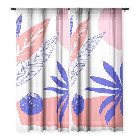 DorisciciArt Blue and pink Sheer Non Repeat