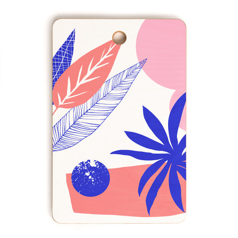 DorisciciArt Blue and pink Cutting Board Rectangle