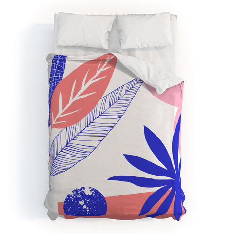 DorisciciArt Blue and pink Duvet Cover