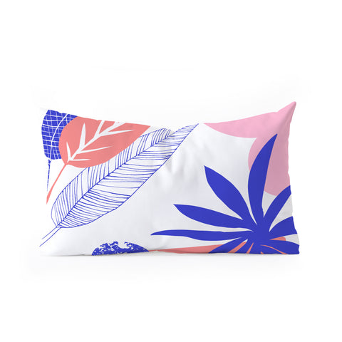 DorisciciArt Blue and pink Oblong Throw Pillow