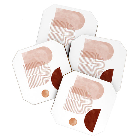 DorisciciArt Boho rainbow b Coaster Set