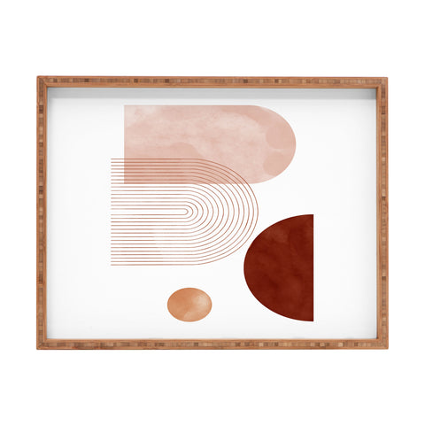 DorisciciArt Boho rainbow b Rectangular Tray