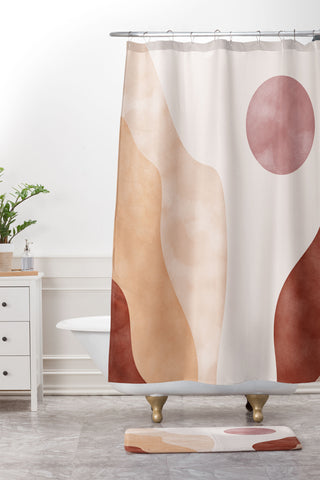 DorisciciArt boho sunrise Shower Curtain And Mat