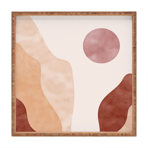 DorisciciArt boho sunrise Square Tray