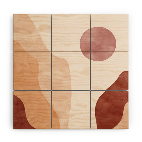 DorisciciArt boho sunrise Wood Wall Mural