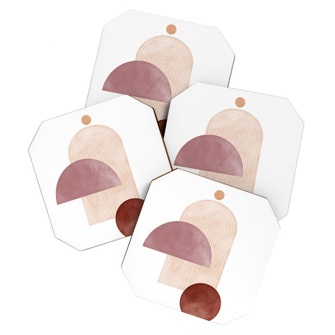 DorisciciArt Cloud rainbow Coaster Set