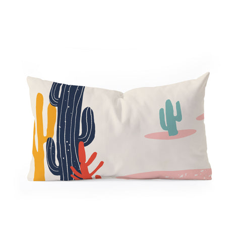 DorisciciArt desert plant Oblong Throw Pillow