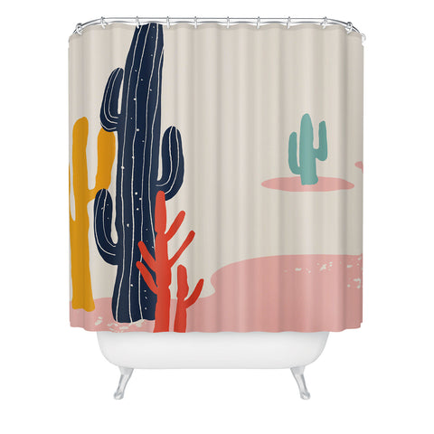 DorisciciArt desert plant Shower Curtain