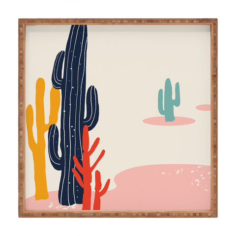 DorisciciArt desert plant Square Tray