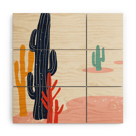 DorisciciArt desert plant Wood Wall Mural